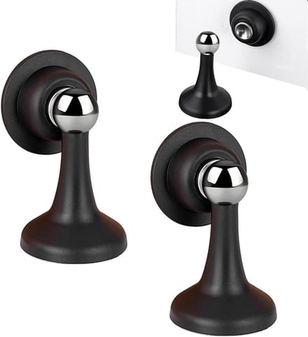 Magneet Deurstopper - Magnetische Deurvanger - Deuren Open Houden - Schadevrije Montage - 95 cm - Grijs