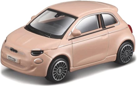 Bburago Fiat 500e 2021 - schaalmodel - modelauto - schaal 1:43 - ca 12 cm - Licht Roze