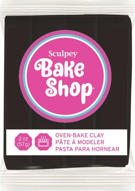 Bake shop black - boetseerklei 57 gr - SCULPEY