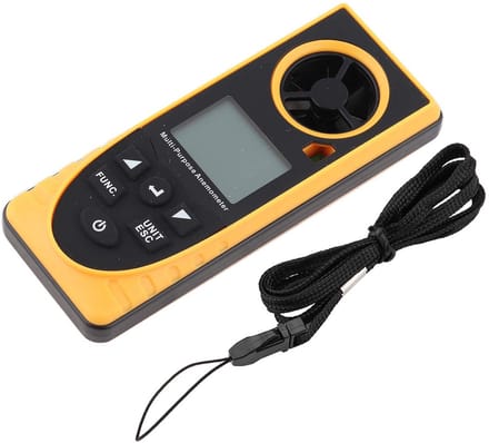 Digitale Anemometer - Professionele Lucht Snelheidsmeter met Temperatuur en Vochtigheid