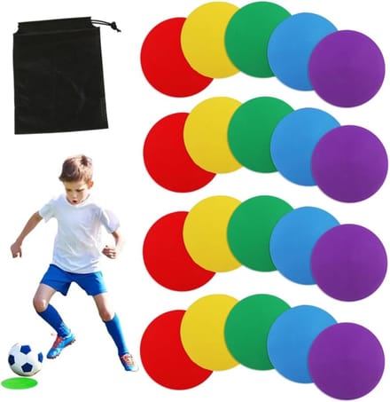 Markeer Schijven - Agility Dots - Sport Training - Antislip Materiaal - 10 cm Diameter - Veelkleurig