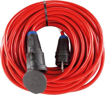 Verlengsnoer Buiten - Stroomkabel - Buiten Gebruik - Hoge Belastbaarheid - 25 Meter - Rood