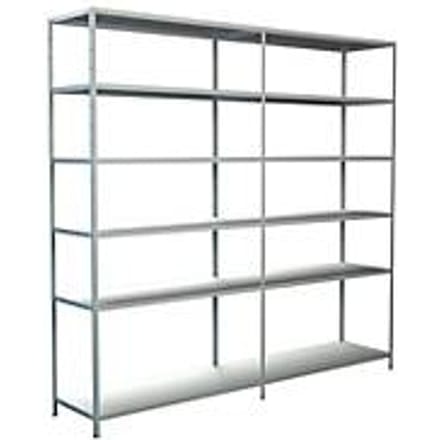Legborden zonder grendels, H 2300 x B 2400 x D 500 mm, wit