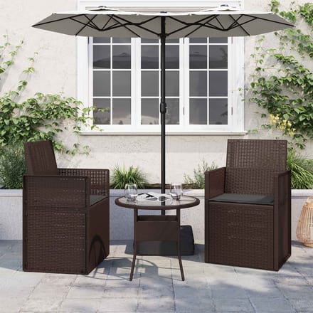 vidaXL - Zitkussens - 2 - pcs - Antracietkleurig - 47 - x - 36 - x - 2 - cm - Polyester