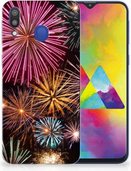 Samsung Galaxy M20 (Power) Silicone Back Cover Vuurwerk