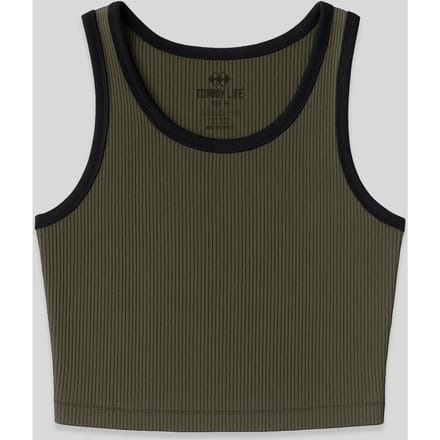 Geribbelde Mouwloze Crop Top