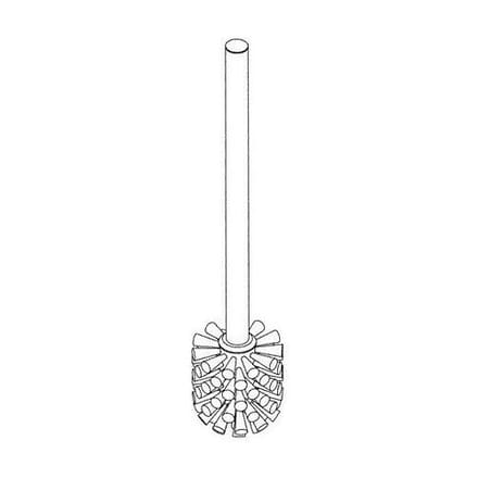 Giese replacement toilet brush with handle and plastic thread 81171-02