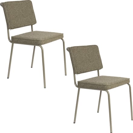 Zuiver Buddy Eetkamerstoelen Groen - Set van 2