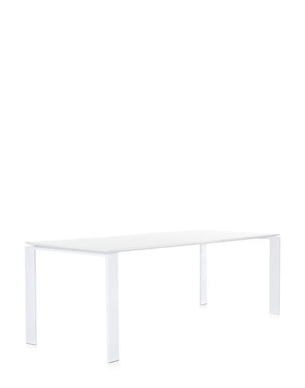 Kartell Four Tafel Soft - wit - wit - rechthoekig, 223 x 79 cm