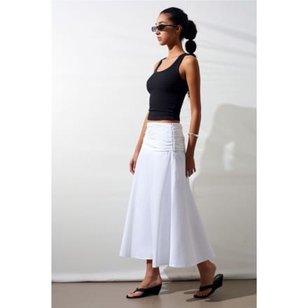 Hoge Taille A-Lijn Midi Rok