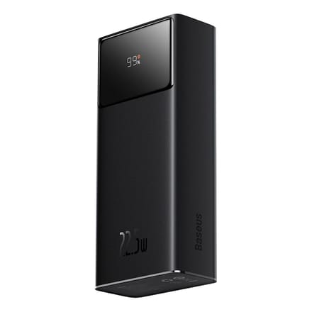 Baseus EnerFill FP41 30000mAh 22.5W Power Bank with Simple USB-A - USB-C 3A 30cm Cable - Black - 30000 mAh