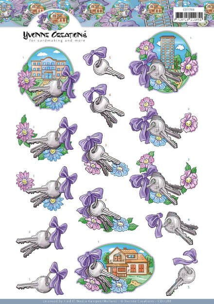 3D Cutting Sheet - Yvonne Creations - New House 1 stuks