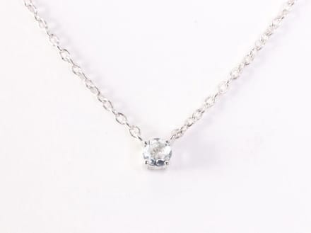 Fijne zilveren anker ketting met bergkristal