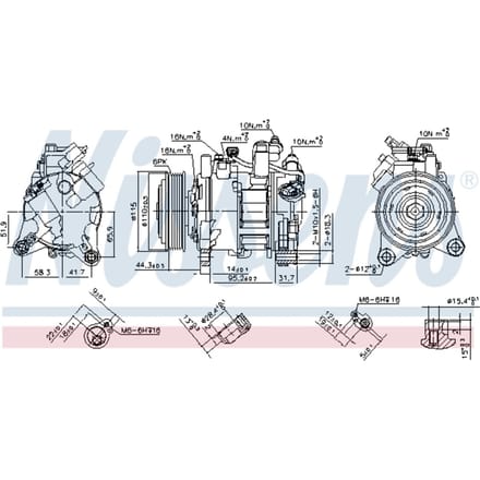 Compressor, airconditioner NISSENS 890397