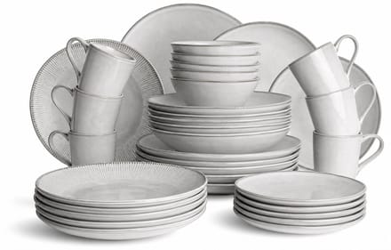 Dutch Rose Organic Dutch Rose Set 54 Delig Servies Wit