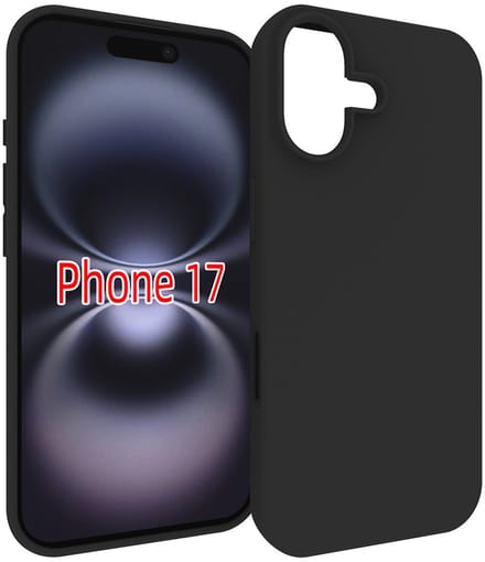 MobyDefend Hoesje - Geschikt voor iPhone 17 - TPU Backcover - Mat Zwart