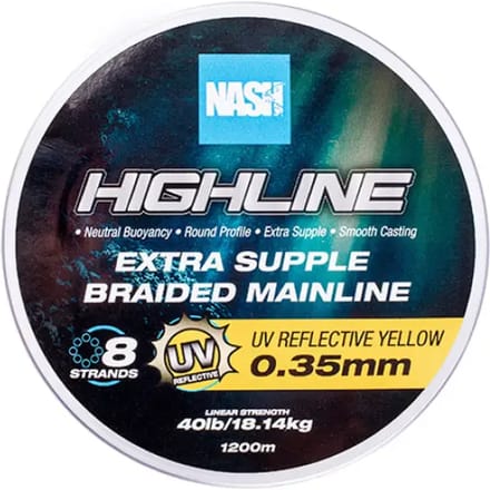 Nash Highline Floating 600 M Gevlochten Vislijn Transparant 0.180 mm