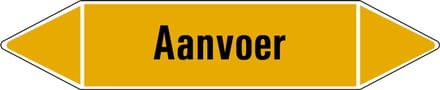 Aanvoer gas leidingmarkering op vel 179 x 37 mm - 5 per vel