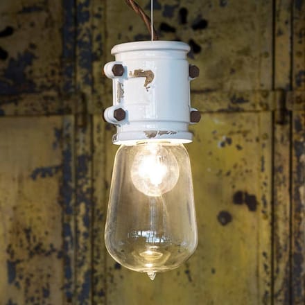 Ferroluce Witte hanglamp Nicolo in een minimalistisch ontwerp