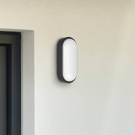 MEGATRON LED buiten wandlamp Zella Neo XL Sensor zwart IP54