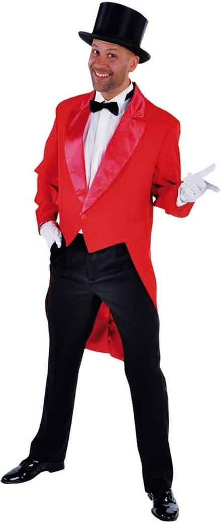 Magic Design Slipjas Cabaret Heren Polyester Rood Maat M