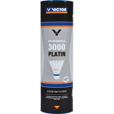 Buis met 6 badminton shuttles Victor 3000 Platin