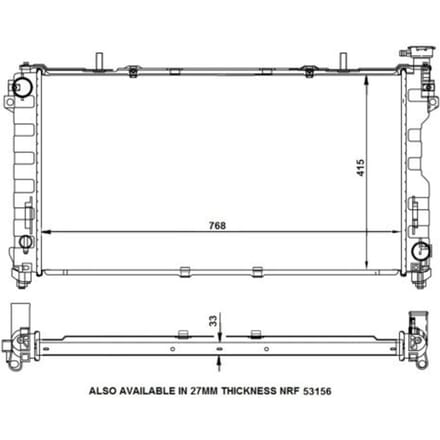 Radiator, motorkoeling NRF 56133