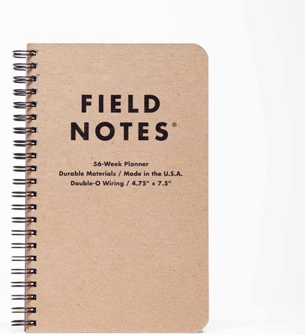 Planner 56 weken - Afsprakenboek - Dagelijkse planning - Niet gedateerd - 12x19 cm - Bruin