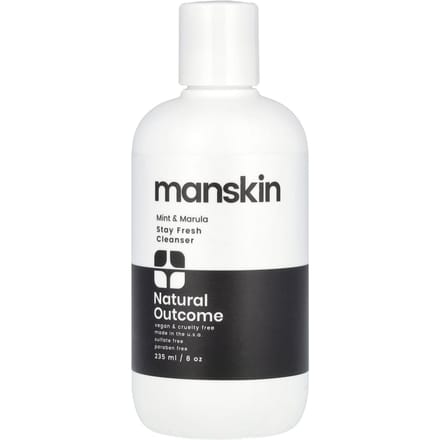Natural Outcome, Manskin, Stay Fresh Cleanser, Mint & Marula, 8 oz (236 ml) white