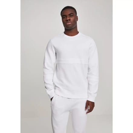 Urban Classics Sweater/trui -S- Heavy Pique Crew Wit