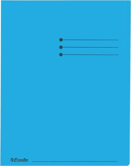 Vouwmap Esselte A4 180gr Blauw: omdoos van 4 x 100 stuks
