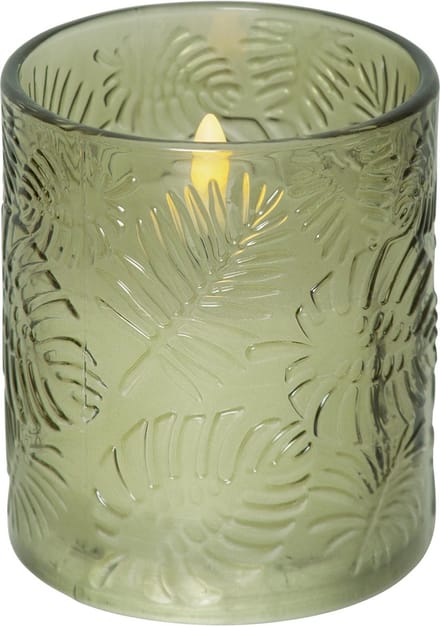 Star Trading LED-kaars Leaf van was, groen, 8,5x10cm