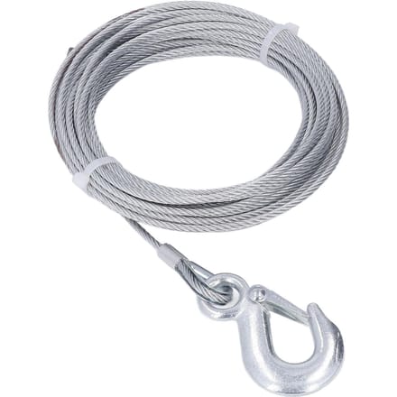 Winch Wire Rope 4mmx12m Cable 2000LBS Strength Stainless Steel Galvanized Replacement gray