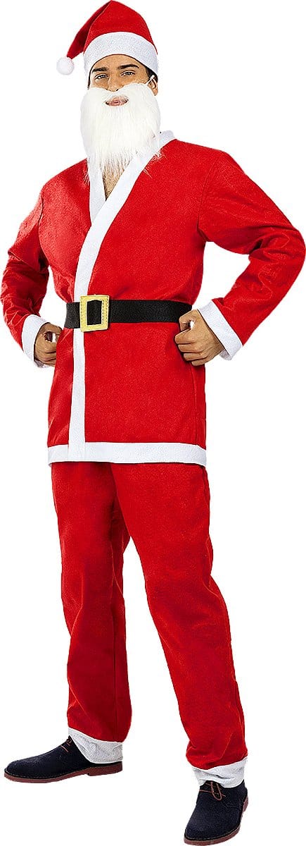 FUNIDELIA Kerstman Kostuum voor mannen - Santa Claus - Maat: M - Rood