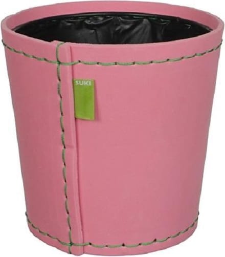 Suki - 3 stuks - Bloempot - roze - Ø 12,5 cm - H 11,5 cm - rubber - overpot