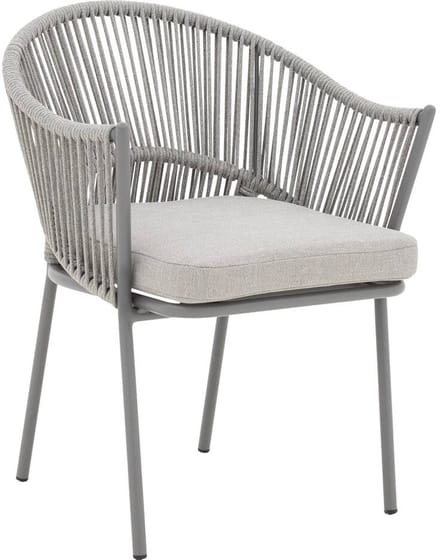 Goossens Tuinstoel Levanzo - Buitenstof - bruin - 65 x 81 x 61 cm