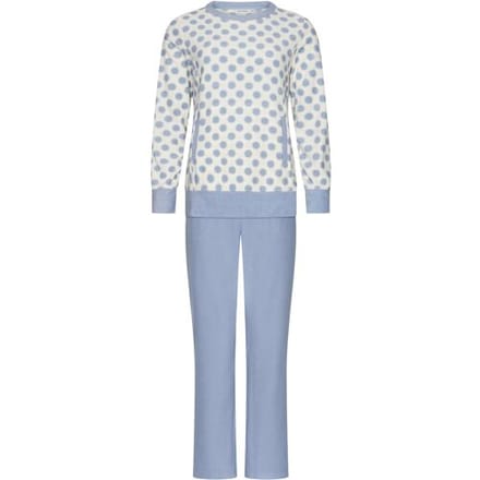 Pastunette - Blue Fog - Pyjama/Huispak - Badstof - Wit/Blauw - Maat 46