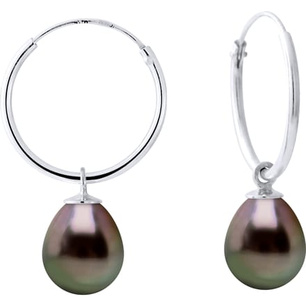 Creole Tahitian Pearls Pears 8-9mm White Gold