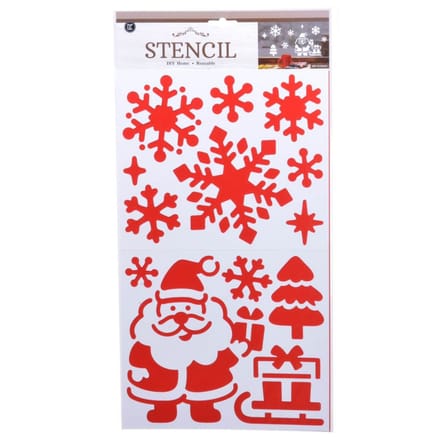 Spuitsneeuw Sjabloon Kerstman - Winterse decoratie voor ramen