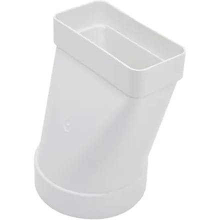 Sencys Vlakkanaal 204x60mm Verloop Recht Ø125mm Kunststof