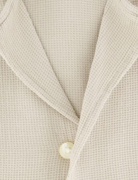 Hugo Boss casual overhemd korte mouw beige