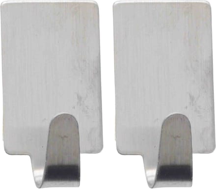 Excellent houseware - Zelfklevende rvs haakjes - set 12x