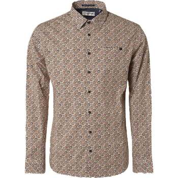 Overhemd Lange Mouw No Excess Overhemd Print Caramel