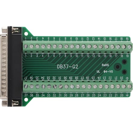 DB37 Breakout Connector Klemmenbord Recht PCB Geïsoleerd Anti-Interferentie AC300VDB37?M2
