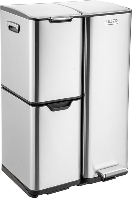 Luzzo ® ohio prullenbak afvalscheiding 60 liter pedaalemmer met soft close