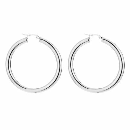 Bijoutheek Oorringen Hoop 5mm Dik Silver