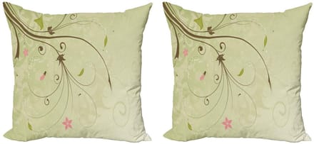ABAKUHAUS Kussenhoezen Set 2x45x45 cm – Dubbelzijdige opdruk – Microvezel