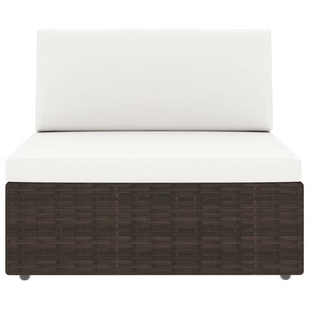 vidaXL - 4-delige - Loungeset - poly - rattan - bruin