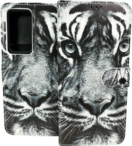 Portemonnee Book Case Hoesje Geschikt voor: Oppo A96 - Tiger Print