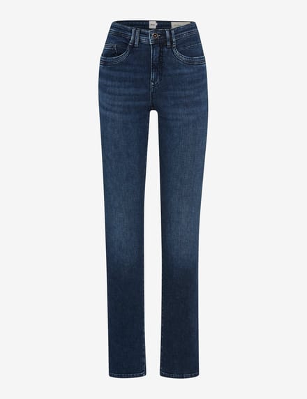 Brax Dames Jeans  Style CAROLA USED REGULAR BLUE, denim blauw regular, maat 42